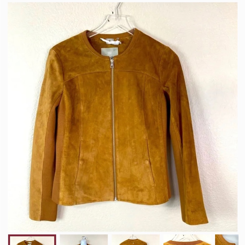SOIA & KYO Brown Regina Suede jacket for Stitch Fix Small